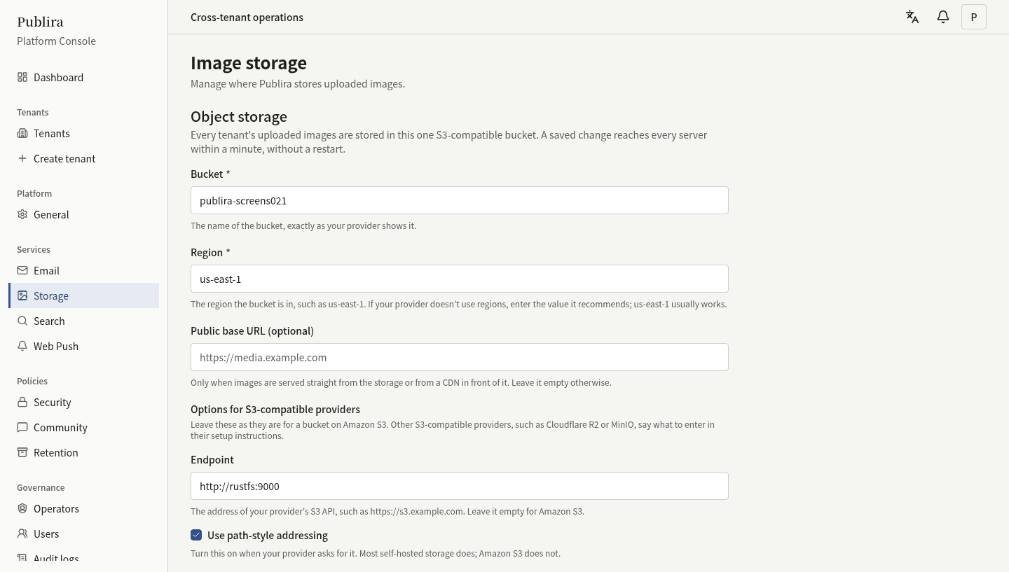 Object storage