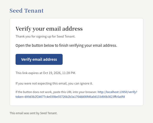 Confirming an address